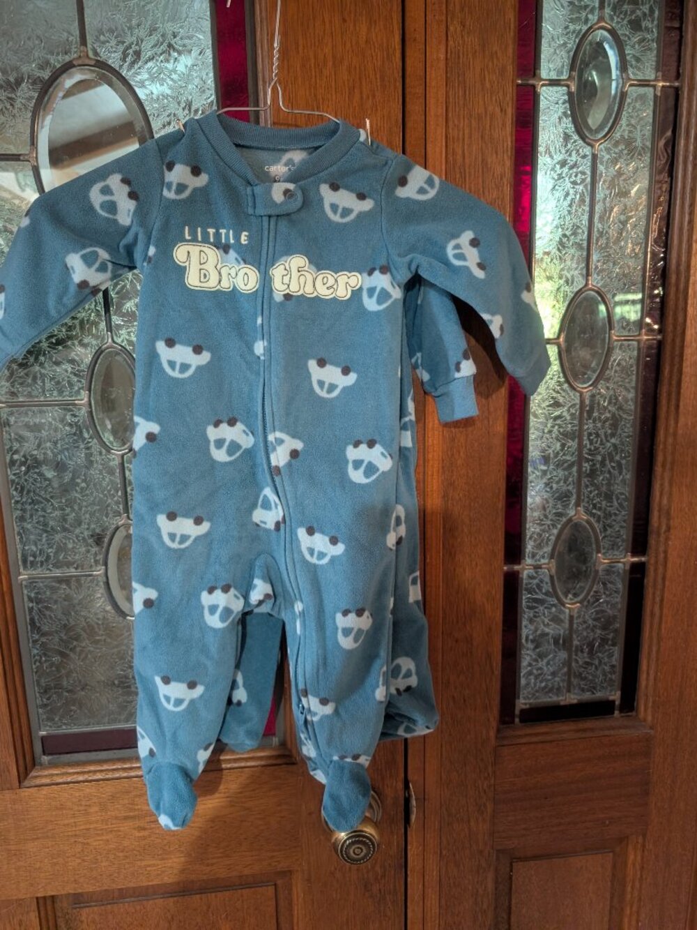 Carter's Fleece Zip-Up Sleep & Play Pajamas, size 6 & 9 months; qty 2 NWOT